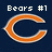 Pixelated graphic with orange 'C' logo on dark blue background, text elements reading Bears #1, NFC Champs Lost Year, This Year Superbowl XLII Champs!