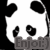 Black-and-white panda head with large eyes and ears, displaying three distinct facial expressions