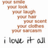 A static image displays a grid of brown rectangular shapes above the text 'i love it all' in gray pixelated letters.