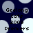 Dark blue background with light gray and white circular shapes; black text reads 'Geelong Cats 2009 Premiers' in four quadrants.