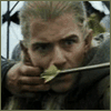 six showing Legolas Greenleaf aiming a bow, with the bottom-left displaying his name in gold text on dark green