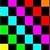 colored squares arranged in a repeating pattern with black borders between each square