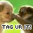 Two pixelated figures in close proximity with a green background and bold text reading "TAG UR IT!" at the bottom.
