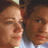 Two side-by-side animated frames showing a person in a light blue shirt on the left and text reading "one tree hill" on an orange background on the right.