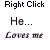 Animated icon showing 'He...' text with changing heart symbols and varying 'Loves me' statements below, each frame displaying different emotional outcomes.