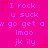 A static image with a bright pink background displaying repeated text phrases in light purple and red star symbols.