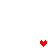 Three pixelated heart shapes in red and pink hues positioned on a white background.