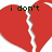Red broken heart with white crack, pixelated text reading 'i don't want it back in pieces' across four sections on a white background.