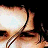 A 48x48 pixel animated buddy icon featuring a close-up of a person's face on the left and handwritten text on the right, displayed as a contact sheet with two frames showing sequential animation.