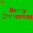 Green background with red 'Merry Christmas' text and scattered stars in multiple