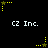 Pixelated yellow star icons with dotted trails animate against a black background, repeating in beneath white text reading "C2 Inc."