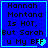 Blue background with black text reading "Hannah Montana Is HOT, But Sarah u My BFF" and a light blue pixelated heart symbol.