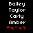 Two identical pixelated text lists with red heart symbols below, showing slight animation differences in the hearts' positions.