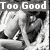 A four- of pixelated images with text overlays: top-left shows a black-and-white couple embracing, top-right displays a red-and-blue scene with "To Be" text, bottom-left features piano keys with "LOVE" text, and bottom-right is blank