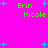 Bright pink background with scattered light blue plus signs and green text reading 'Erin Nicole' in multiple positions.