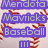 Baseball-themed buddy icon with red stitching on a white ball, featuring purple text overlays reading "Mendoza Mavericks Baseball" and "#13!!!" in pixelated font.