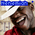 nine identical pixelated images showing a person in red clothing and white cap, each with blue text above reading 'Nehemiah' or variations