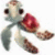 Pixelated cartoon character with light blue body and red chest holding a brown object, next to text reading "Totally SQUIRT!" on white background.