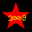 Four red five-pointed stars with yellow '2009' text on black background, each star has distinct pixelated appearance.