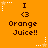 Orange background with repeated pixel art text and symbols arranged in a pattern