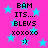 Pixelated text and star shapes on a bright pink background with no visible animation changes.
