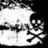 A pixelated black-and-white icon shows a stylized figure with outstretched arms against a dark background, featuring abstract shapes and fragmented text elements.