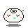Pixelated character with spiral hair, pink cheeks, and closed eyes displays four distinct mouth expressions