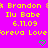Pixelated yellow text on bright pink background with two green heart icons at bottom, displaying repeated names, dates, and phrases.