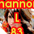 A pixelated image of a woman with long dark hair, wearing a red and orange patterned scarf, with overlaid text in yellow, red, and green.