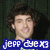 Pixelated image of a person with dark curly hair and a blue banner reading 'jeff deng' at the bottom.