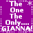 Purple background with white pixelated text repeating 'The One The Only... GIANNAs!' in a pattern, bordered by dotted lines and asterisks