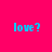 A static image with a bright pink background and purple rectangular blocks, displaying the text 'love?' in light blue pixelated font across six positions.