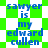 Blue text 'sawyer is my edward cullen' repeats on a green and white checkered background with pixelated edges.