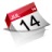 Pixelated icon shows red curved shape above white base with black '1/4' text, gray shadow on white background.