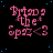 identical pink text icons on a black background with blue dots, each reading 'franks the spaz<3' in stylized font