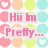 Pixelated icon with pastel polka dots and heart shapes, featuring text overlays in pink, teal, and green.