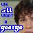 Pixelated static buddy icon featuring blue text and a partial human face on a muted background.