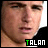 Animated contact sheet of a male character's face with varying expressions and text styling across 8 frames, each labeled "TALAN" in green-and-white lettering at the bottom right.