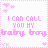 A 3x3 contact sheet of pixelated pink text and heart icons on white backgrounds with a gray transparency background, showing multiple frames from an animated AIM buddy icon sequence.