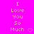 Pixelated text on bright pink background reads 'I Love You So Much' with a heart symbol, displayed in two identical vertical