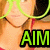 A pixelated image of a person with light brown hair and green glasses, wearing a red top, with green text and symbols overlaid.