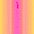 Pixelated pink text on a yellow-orange gradient background with heart symbols and partial name visible.