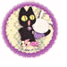 Circular anime-style avatar icons with pink and purple borders, each featuring a distinct character name in stylized text above the head.