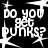 Black background with white pixelated text reading "DO YOU GET PUNKS?" surrounded by starburst shapes, some of which have motion blur effects.