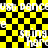 Yellow and black checkered background with repeated white text 'just dance' and 'sing hard' in a distorted, overlapping pattern.