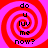 Four identical spiral patterns with red and pink concentric rings, each containing the text 'do u luv me now?' in black pixelated font.