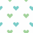 Pixelated heart pattern with alternating light blue and green hearts on white background, partially obscured by gray rectangle.