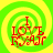 Four identical display red text "I LOVE YOU" over a green and yellow spiral background with pixelated distortion