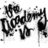Black and white pixelated text on a white background with overlapping letters forming an abstract word-like shape.