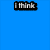 Six colored squares arranged in a display pixelated text fragments: blue square with "I think", yellow with "you need", green with "to suck", pink with "my dick.", red with "YOU. cock sucking faglorded gayball FAG.", and gray as empty